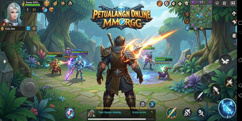 Gameplay seru dalam dunia MMORPG yang dinamis.