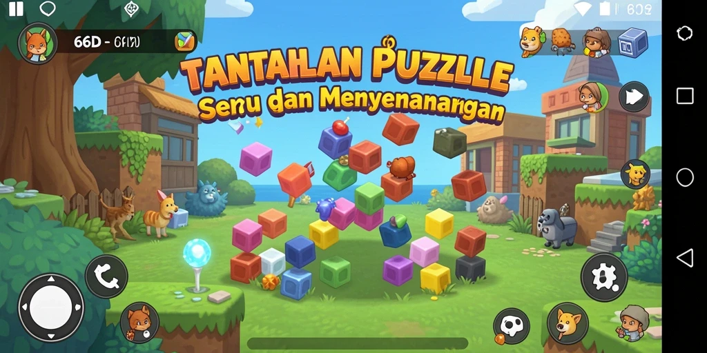 Screenshot gameplay yang menunjukkan tantangan puzzle menarik.