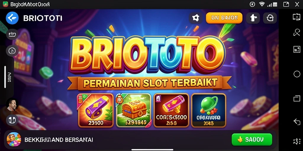 Tampilan gameplay menarik dari BRIOTOTO dengan fitur slot yang seru.