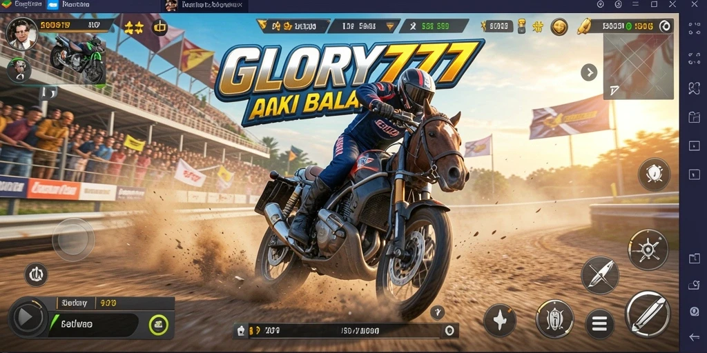 Tampilan gameplay GLORY777 yang memukau saat balapan.