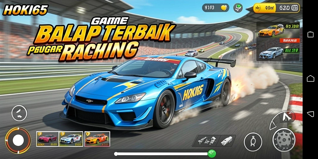 Screenshot HOKI65 menampilkan aksi balap yang mendebarkan dan grafis yang tajam.