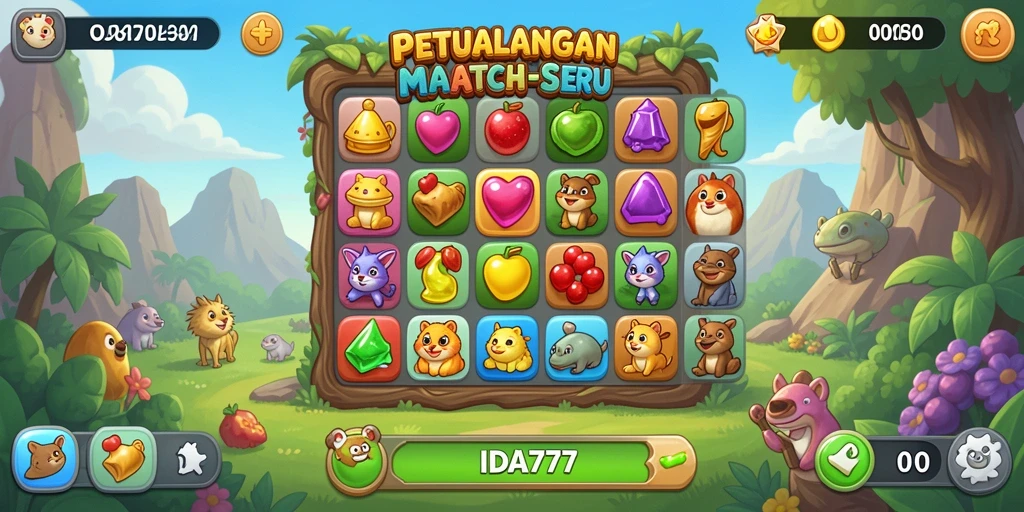 Tampilan gameplay IDA777 yang penuh warna dan menantang.