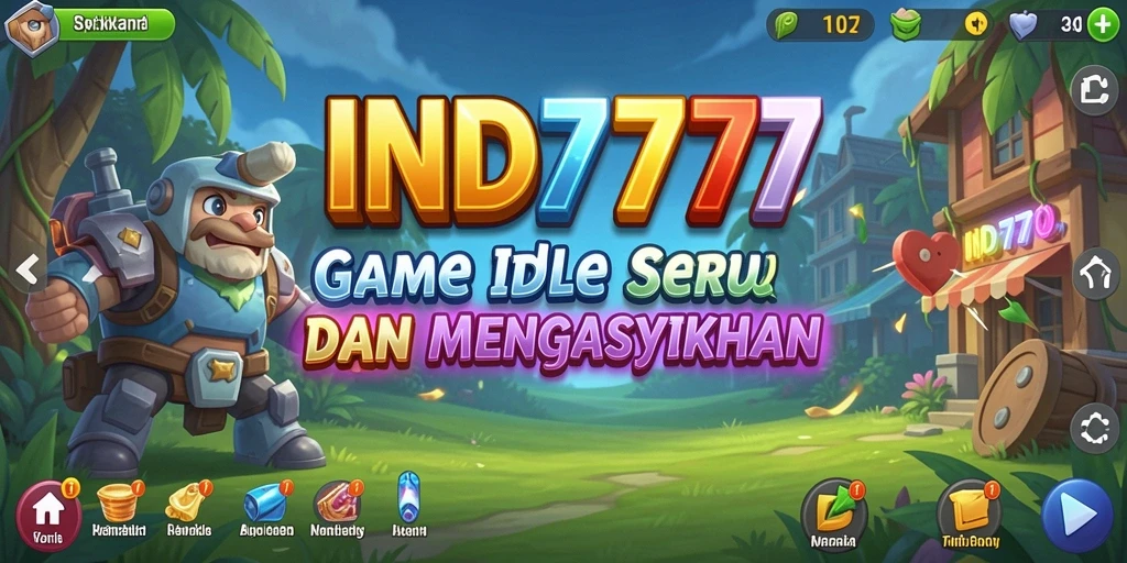 Screenshot menunjukkan gameplay santai dan karakter menarik di IND777.