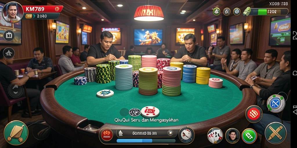 Tampilan gameplay KM789 saat menikmati QiuQiu.