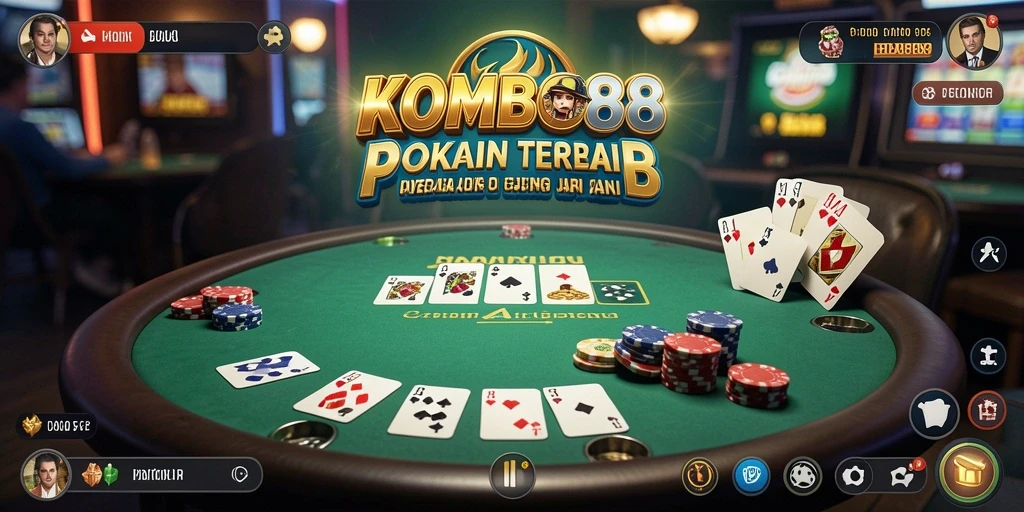 Screenshot KOMBO88 yang menampilkan gameplay Poker yang mendebarkan.