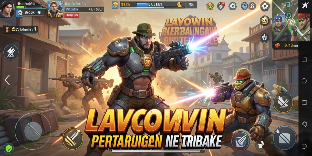 Tangkapan layar menunjukkan aksi seru di medan perang LAVOWIN.