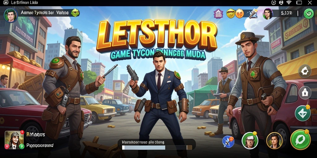 Tangkapan layar LETSTHOR menampilkan aksi seru dalam gameplay Tycoon.