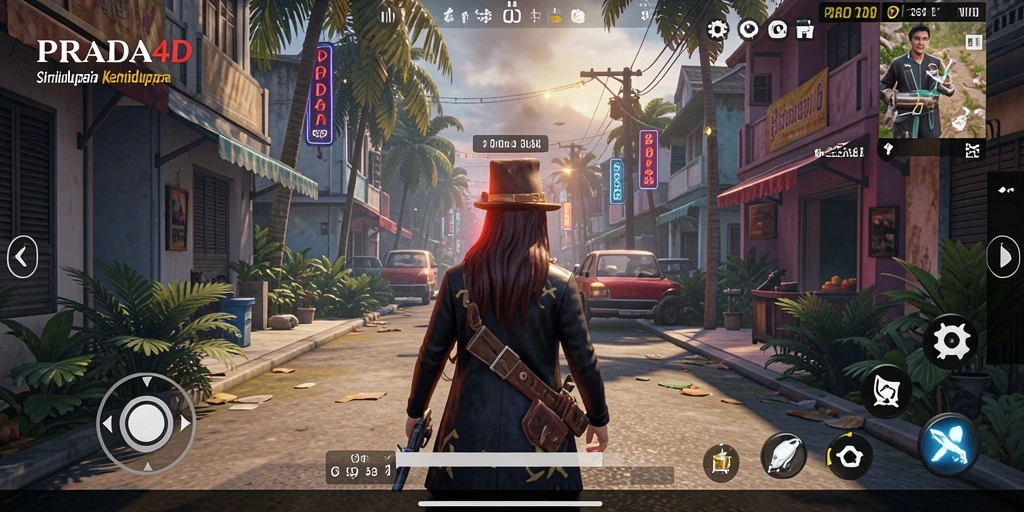 Tangkapan layar PRADA4D menampilkan gameplay simulasi yang seru dan interaktif.
