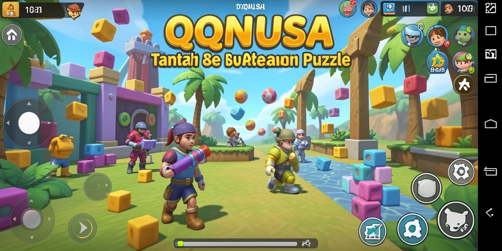 Tampilan gameplay QQNUSA yang menarik dengan berbagai puzzle.