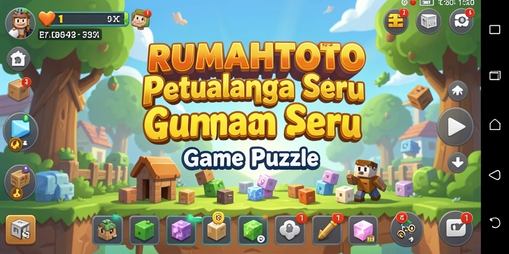 Screenshot menunjukkan gameplay seru RUMAHTOTO dengan teka-teki menantang.