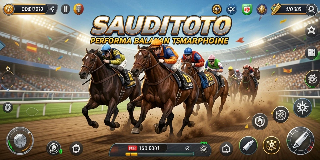 Gameplay mendebarkan dari SAUDITOTO yang penuh aksi balapan.