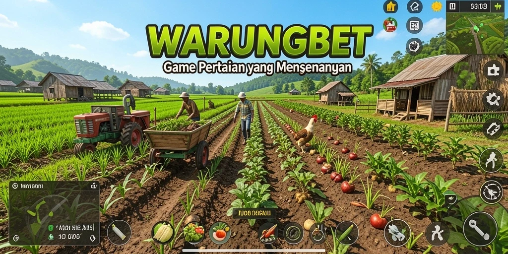 Tangkapan layar gameplay <strong>WARUNGBET</strong> menampilkan aktivitas pertanian yang seru.