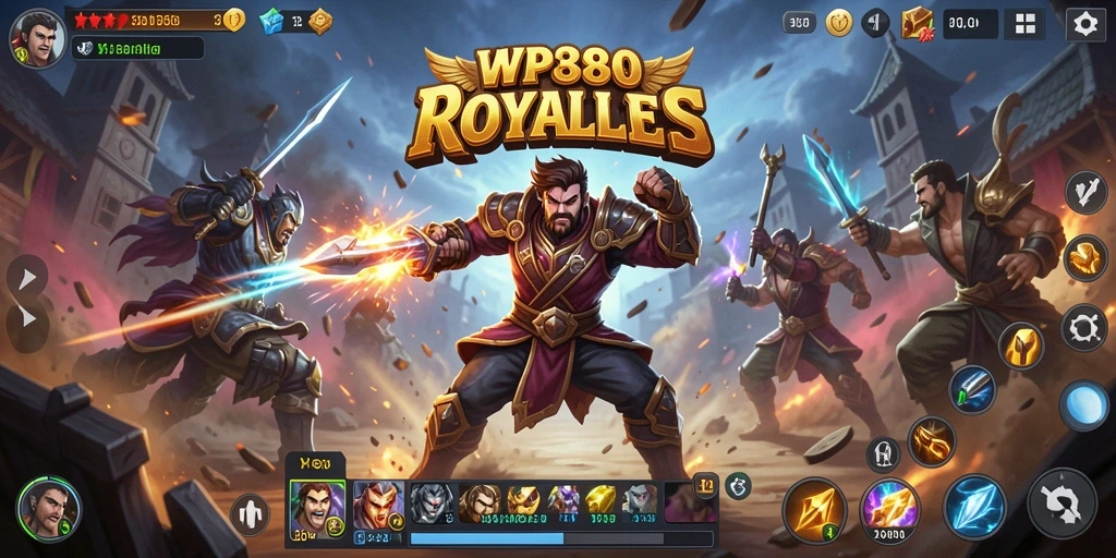 Gameplay WP888 yang seru dan mendebarkan dalam pertarungan Battle Royale.